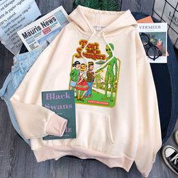 Don't Talk to Strangers Print Sweatshirts Man Casual Harajuku Fleece Hooded Clothing Woman Vintage Hoody Punk Hip Hop Sweatshirt H0909