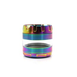 Zinc Alloy 63*60mm Herb Grinders 4 Layers Tobacco Smoking Grinder 202g Spice Muller Crusher Smoke Accessories