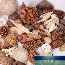 crafting box NZ - 1 Box Dried Flowers Natural Pine Cone Lotus Acorn Handmade Decorative Dried Flowers For Home Decoration Diy Crafting Accessories
