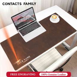 CONTACT'S FAMILY Nubuck Leather Large Size Mouse Pad Anti-slip Keyboard Table Cover Mice pads Gamer Deskmat Laptop Computer