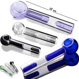 15 cm Length Colourful Glass Pipes Glass Bong's Oil Bourner Bubbler Glass Water Tobacco Pipes Smoking Hookahs