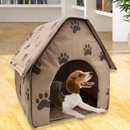 travel dog pen UK - Kennels & Pens Summer Foldable Portable Dog House Pet Bed Nest Tent Cats And Dogs Outdoor Kennel Travel Supplies