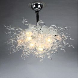 Nodic Modern Light luxury Blown Pendant Lamps Borosilicate Murano Glass Dale Chihuly Art White Lights Hotel Chandelier Lamp