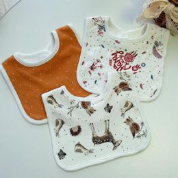 Hair Accessories Saliva Towel Printed Super Absorbent Soft Baby Drooling Bib For Toddlers Boys Girls Feeding Apron Cotton Bandana BibsHair