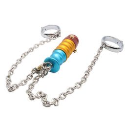 Nxy Anal Toys Metal Lock Handcuff Female Chastity Dildo Butt Plug Adult Sex Toys for Women Couples Bondage Accessory Game Dilator Anus 1207