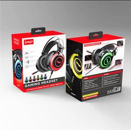 100% Original IPEGA Wired Headset Headphones Earphones PS5/PS4/NS/XboxSeriesX/S/PC Computer Mobile Phone Headphone With Wheat Band Adjustment Games DHL