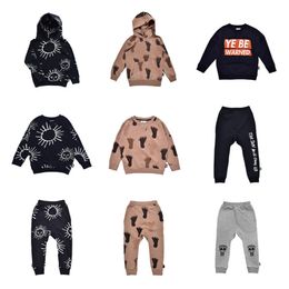 Little Man happy Fashion Toddler Boy Fall Sweatshirt Hoodie Kids Brand Clothes Feet Sun Print Boys Sweatshirts Hoody Harem Pants 210619