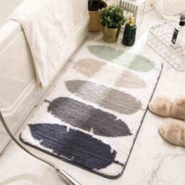 High Quality Bath Mat Bathroom Non-slip Carpet Soft Comfortable Bedroom Toilet Door Mat Bathtub Absorbent Rugs Home Floor Decor 211109