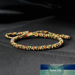 MultiColor Tibetan Buddhist Blessed Lucky Braided Bracelets For Women Men Handmade Knots Vintage Rope Bangles Adjustable Jewelry Factory price expert design