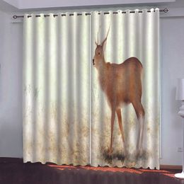 2021 Custom 3D Curtain animal Bedroom Living Room European Style Window Blackout Curtains Customized