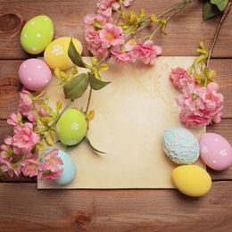 Party Decoration Wooden Board Backdrop Flowers Easter Eggs Background Birthday Wedding Holiday Baby Shower Decor Po Booth Studio Props