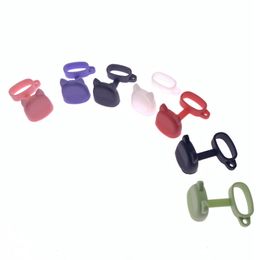 Silicone Dust Proof Cap Cover Dustproof Silicon Band Rings Anti Skid Sanitary Drip Tip Rubber Caps for Flat Disposable Pen Pods Cartridge Atomizers