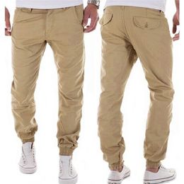 Men Pants Casual Elastic Cotton Mens Fitness Workout Pants Skinny Sweatpants Trousers Jogger Pants X0615