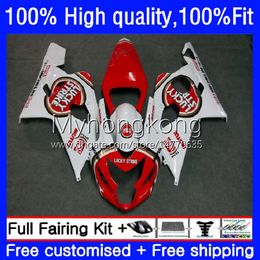 Injection Mould Bodys For SUZUKI GSXR600 GSXR-750 GSX-R750 K4 750CC 04 05 20No.54 GSXR 600 750 CC 600CC GSX-R600 04-05 GSXR750 GSXR-600 2004 2005 OEM Lucky Strike Fairings