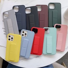 Shockproof Cases All-inclusive Anti-drop Wristband Holder Mobile Phone Case Back Cover for iPhone 11 12 Pro Max XS X XR 8 7 Plus