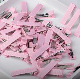 2021 Grosgrain Ribbon Covered Alligator Hair Clip Ribbon Lined Hair Clip DIY Crafting No Slip Hair Clips for Toddlers100pcs/lot