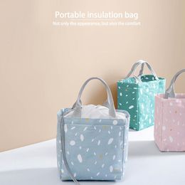 Storage Bags Contracted Sweet Style Insulated Lunch Bag Durable Bento Pouch Thermal Box Tote Cooler Container#p3