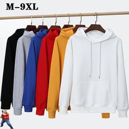 Men's Hoodies & Sweatshirts Men 9XL Red Male Spring Autumn Black Sweatshirt Tops Plus Size 7XL 8XL Oversize White Blue Loose Hooded Student