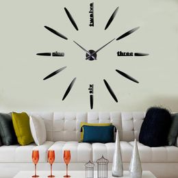 Wall Clocks Large Clock Quartz 3D DIY Decorative Stickers Oversize For Kitchen Living Room Home Decor Modern Design Decal