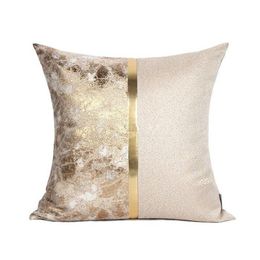 Cushion/Decorative Pillow Luxury Light Gold Cushion Cover 30x50cm/45x45cm For Outside Garden Chair Housse De Coussin Decorative Case