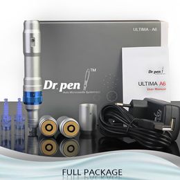 2 IN 1 Wired and Wireless Ultima A6 Dr.Pen Electric Micro Needle Derma Pen with 2 Batteries Rechargeable Auto Dermapen Dr.pen Skin Care