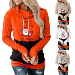 Women's Hoodies & Sweatshirts 2021 Women Fashion Long Sleeve Christmas Printed O-Neck Tops Blouse Streetwear Warm Clothes Oversized Harajuku