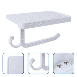 Toilet Paper Holders 1Pc Multipurpose Tissue Holder Rack Wall Mounted Bathroom Towel