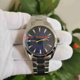 Excellent High Quality Watches 41.5mm 150M 220.10.41.21.03.004 Blue Dial Stainless Steel Transparent Mechanical Automatic Mens Watch Men's Wristwatches