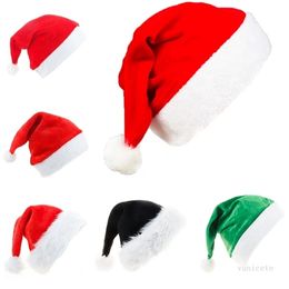 Party Hats Goldvelvet Christmas Hat Adult Children Plush Xmas caps party dress up Santa Claus hatZC413