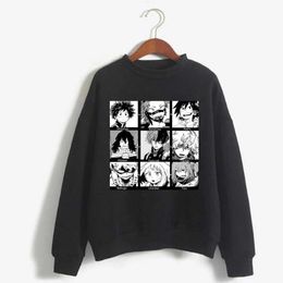 My Hero Academia Hoodie Anime Long Sleeve Casaul Sweatshirt Loose Pullovers Tops Y0803 Y0804