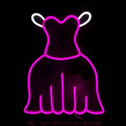 Dress Sign Clothing store fashion pattern wall decoration beautiful handmade neon light 12 V Super Bright