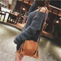 Fashion Scrub Leather Bucket Bags for Women 2021 Trending Designer Crossbody Shoulder Handbags Women's Wide Shoulder Belt Bag