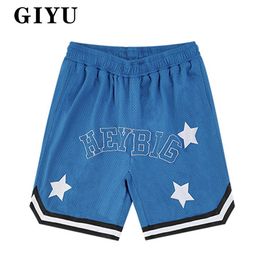 Harajuku Embroidery Shorts Double-Layer Mesh Breathable Street Women 's Basketball Sweatpants Pants Hip Hop Retro Men Summer X0628