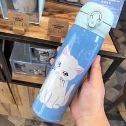 New Starbucks PAUL & JOE Stainless Steel Cat Blue Tumbler 500ml Accompanying Vacuum cup coffee cup gift box Best quality