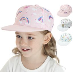 8 Colors Baby Kids Sun Caps Pineapple Flower Dinosaur Print Breathable Cotton Visor Summer Ball Cap Comfortable Light Suit for Children 1-8T