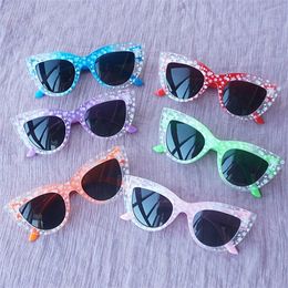 fashion Children Sunglasses boy girls snowflake cat eye style adumbral glasses cute kids Full Frame outdoor goggles S1067