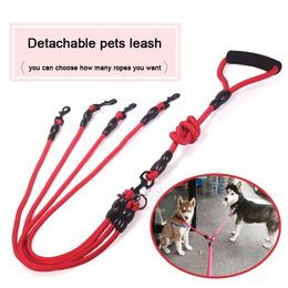 Pet Dog Leash Walk Two and More Dogs Nylon Double Dual Two Pets Dogs Leash 2 Way Coupler Walk Dogs Collars Harness Leads Pets 210729