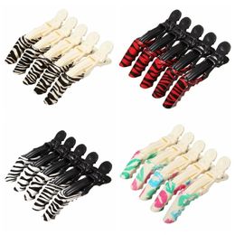 5pcs Professional Crocodile Hair Clips Hairdressing Salon Sectioning Clamp Hairpin Grip Barber - 02