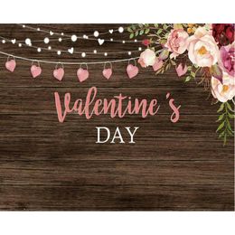Party Decoration Valentine's Day Rose Flower Wooden Board Backdrop Baby Shower Room Decor Po Booth Studio Prop