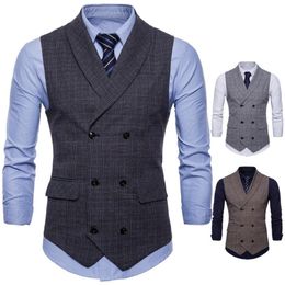 Men's Vests 2021 Suit Vest High-quality Wedding Business Waistcoat Jacket Casual Slim Fit Gilet Homme For Groosmen 3XL 4XL