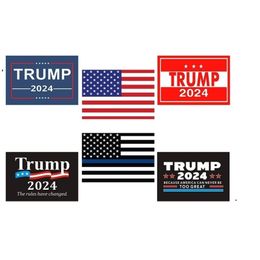 new 6pcs Set Donald John Trump 2024 US Election Car Stickers Accessories The American National Flags Letters Printed Paster Sticker EWB5898