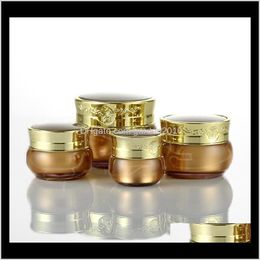 Storage Bottles Jars 10G15G30G50G Cosmetic Empty Jar Pot Eyeshadow Makeup Face Container Bottle Fashion Design Golden Capacity Jphwn Sr2M7