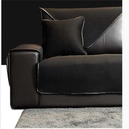 Solid Sofa Cover Living Room Home Office Couch Towel Non Slip Fashion Ventilation Especially Suit for Leather Item 211116