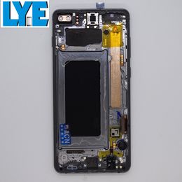 LCD Display For Samsung Galaxy S10 plus G975 OEM AMOLED Screen Panels Digitizer Assembly Replacement With Frame