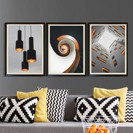 Abstract Buildings Industry Style Wall Art Canvas Paintings Modern Art Picture For Living Room Nordic Posters Cuadros Home Decor