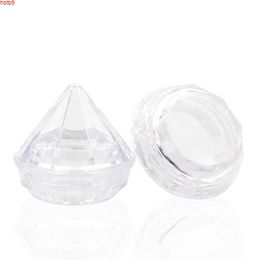 Wholesale 5g (5ml, 0.17oz) Clear 100Pcs Cosmetic Empty Jar Pot Eyeshadow Makeup Face Cream Lip Balm Container Box (Diamond)high qty