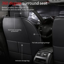 High Quality Car Seat Covers PU Leather Cushion Front And Rear Split Bench Protection Universal Fit For Auto Truck Van SUV270x