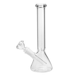 10 inch Height Straight Transparent Thick Glass Bong Smoking Accessories Percolator Hookah Shisha Tobacco Dab Rig Pipes Glass Oil Burner Water Pipe Wholesale