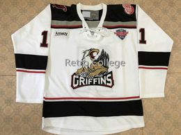 #11 DANIEL CLEARY Grand Rapids Gryphons White Men's Hockey Jersey Embroidery Stitched Customise any number and name Jerseys