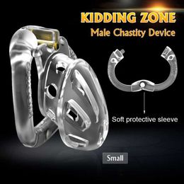 Openable Base Ring Male Chastity Device Disassemble Cock Cage with 4 Size Penis Ring Penis Lock Chastity Belt Adult Game BDSM P0826